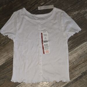 Wonder Nation White Button-Up Kids Shirt